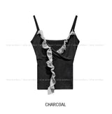 Liv Unbalance Lace Wrap Crop Sleeveless