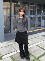 Leon Frill Midi Banding Skirt