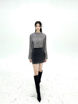 1059. Star stud suede crop jk (2color)