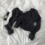 [Bellidmade/5color] メイデンスクエアフライライス長袖Tシャツ