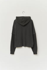 Gell Pigment Waffled Hooded Top