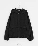 [unisex] Salle Cotton Hood Zip-Up Jacket
