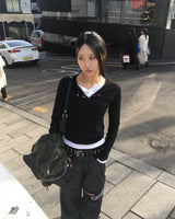 レーシングデニムパンツ