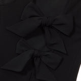 [ULKIN] Backless Double Ribbon Top_Black
