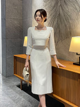 26SS★ Lindas Notch Square H-Line One Piece