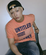 Untitled Starry Flag Cropped Short Sleeve Orange