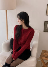 MT Basic Soft Crop Knit Cardigan (6color)