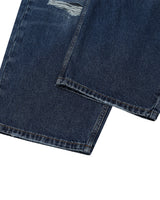 Part Blue Wash Distressed Denim