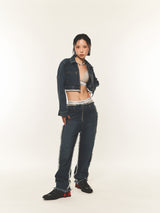 LOW-RISE DENIM PANTS (FOR UNISEX)