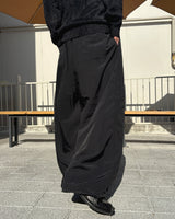 Nylon wide pants
