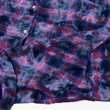 smoke wash check shirt_purple