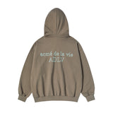 25FW ボーダーラインベーシックロゴフーディージップアップ ココア