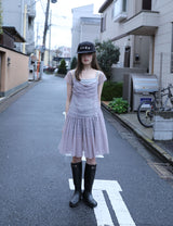 フラワー メッシュ ドレス(GREY)