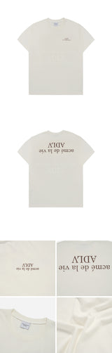 24FW アップサイドダウンベーシックロゴショートスリーブTシャツ クリーム