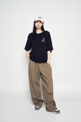 25SS ピグ/バイオ ウォッシュレザーパッチボールキャップ ピンク