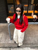 [MADE] FIFTY WOOL V-NECK KNIT