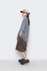 Double-Pocket Balloon Half Pants