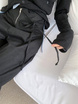 Troye Strap Point Semi-Formal Wide Long Pants (3 Colors)