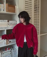 レクシーベロアクロップカーディガン