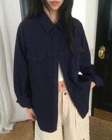 [MADE] Hove Loose Fit Pocket Cotton Shirt