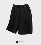 ルックアンシンピンタックバミューダワイドバンディングショーツ