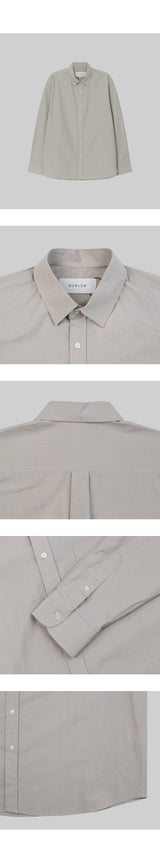 ベーシックコットンシャツ [beige gray]