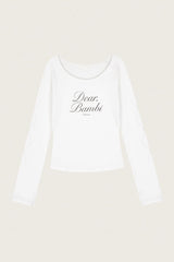 Signature Bambi Argyle Long Sleeve, White
