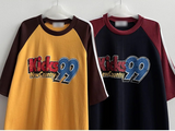 グランドカラーマッチングカラー ナグラントラックツーストリングストラップ オーバーフィットTシャツ