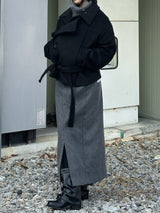 [안감누빔] Caramel double short coat