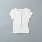 Lora Button Slim Tee