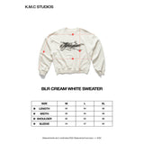 KMC | BLURRED Typography Sweater - Cream