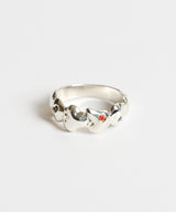 Mushroom cubic ring (OB) (925 silver)