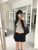 Stripe lace sleeveless (3 colors)