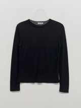 Ocean Tencel See-through Round Neck T-shirt