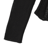 Mesh Cutout Knit - BLACK