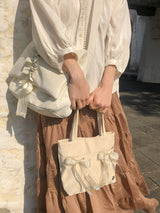 Mini easy ribbon bag_sand beige