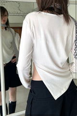 RETRO TENCEL UNBALANCED TOP_2COLORS