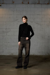 AKARI PPINTUCK DENIM PANTS / BLACK