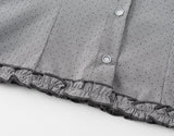 Elise Dot Bow Collar Blouse