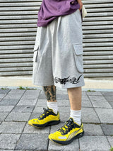 Scull cargo sweat bermuda pants 2C