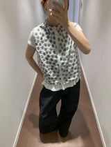 シルクシャーリングフレアTシャツ (3color)