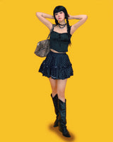 morning dot frill skirt (2color/inner pants)