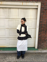 Berre Frill Cardigan + Muffler Set (2color)