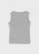 [B-BASIC] テンションスタンダードバックシームUネックノースリーブトップ (2 SIZE)