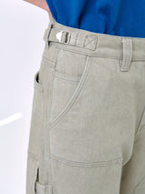 WASHED STITCH CARPENTER PANTS_Light Grey