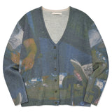COLLECTION VINTAGE PRINTED CARDIGAN [GREEN]