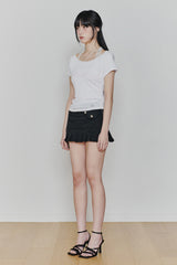 PETALINE LACE TEE white