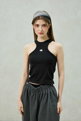 POPPY SLEEVELESS TOP / BLACK