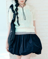 Women's Balloon Mini Skirt Black