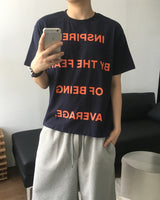 Ins レタリング半袖T